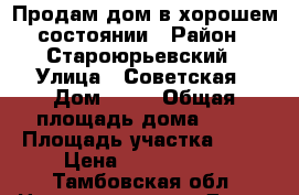 Продам дом в хорошем состоянии › Район ­ Староюрьевский › Улица ­ Советская › Дом ­ 23 › Общая площадь дома ­ 51 › Площадь участка ­ 25 › Цена ­ 1 200 000 - Тамбовская обл. Недвижимость » Дома, коттеджи, дачи продажа   . Тамбовская обл.